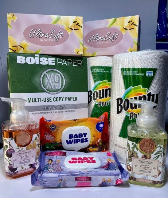 Supply Bundle Pack (Wipes/ Towels/ Tissues/ Soap - 2pieces each + Copy Paper)